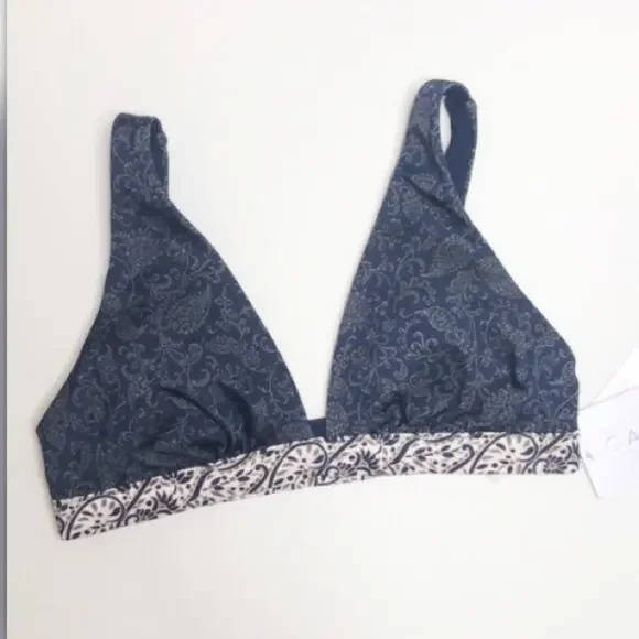 NWT athleta aqualux batik blue bikini top - Picture 3 of 8